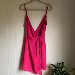 Mumu, Pink, Mini, Wrap Dress